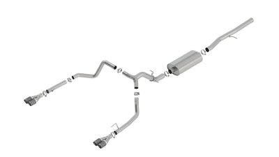 Touring Cat-Back Exhaust System w/ 3.5" Carbon Fiber Tips