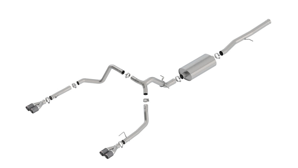 Touring Cat-Back Exhaust System w/ 3.5" Carbon Fiber Tips