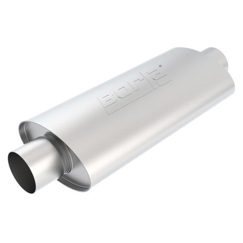 2.5-Inch Inlet 7-Inch Single Oval Rolled Angle-Cut Exhaust Tip