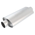 2.5-Inch Inlet 7-Inch Single Oval Rolled Angle-Cut Exhaust Tip