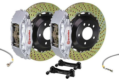 4-Piston Front Brake Kit w/ 332mm Drilled Rotors