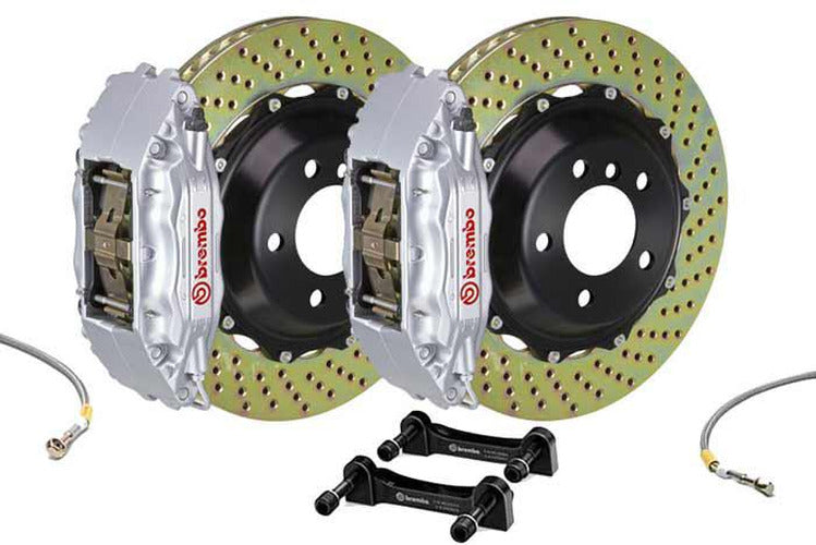 4-Piston Front Brake Kit w/ 332mm Drilled Rotors