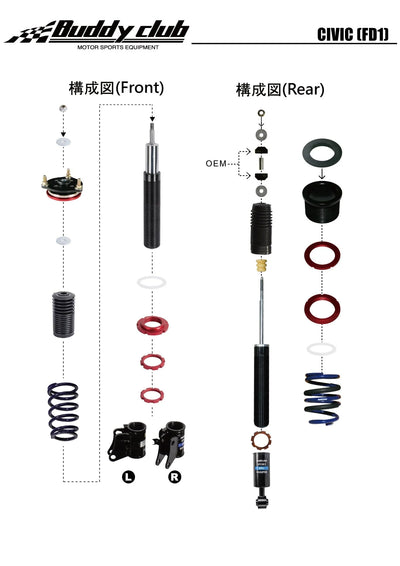 Sport Spec Coilover Damper Set