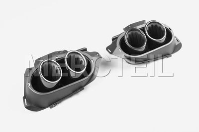 Gloss Black 90mm Double Pipe Tailpipe Insert