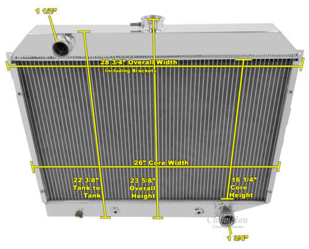 3-Row All Aluminum Radiator