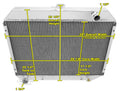 4-Row 26"W x 17.5"H Aluminum Radiator