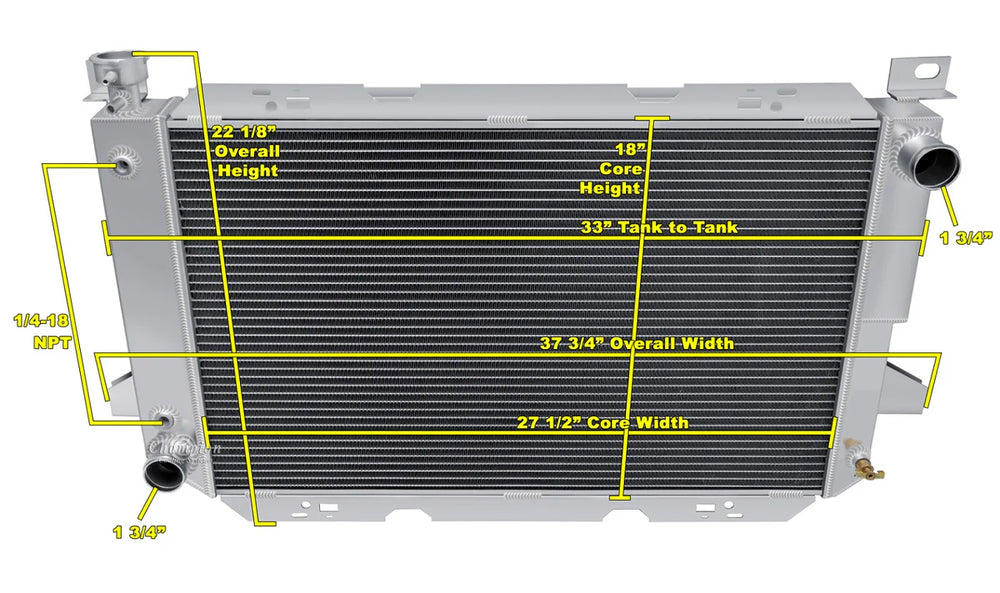 3-Row All Aluminum Radiator