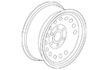 17x7.5 6-5.5 8-Hole Steel Wheel