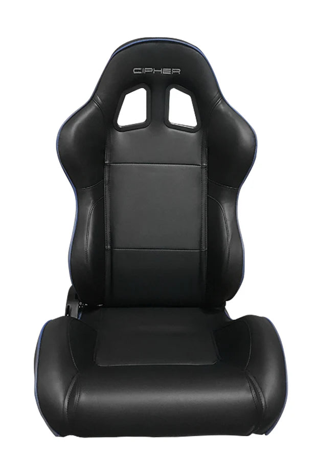 Racing Seats with Blue Piping