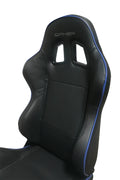 Racing Seats with Blue Piping