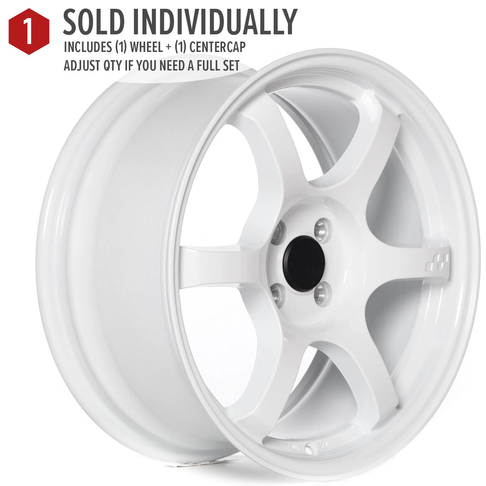 CSF1 18x9.5 +38mm 5x114.3 Gloss White Wheel