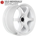 CSF1 18x9.5 +38mm 5x114.3 Gloss White Wheel