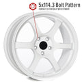 CSF1 18x9.5 +38mm 5x114.3 Gloss White Wheel