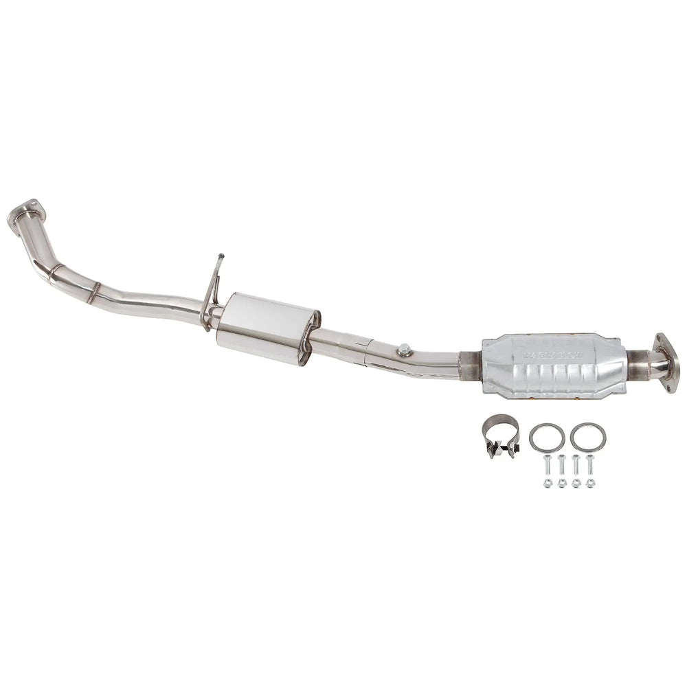 Dual-Exit Muffler [60mm Pipe, Oval] Stainless Steel