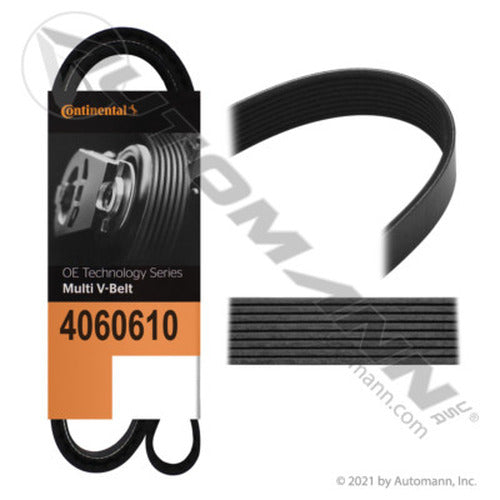 6 Groove Serpentine Belt, 61" Length
