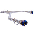 Muffler Delete Axle Back Quad Burnt Tip