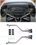 Muffler Delete Axle Back Quad Burnt Tip