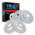 G-Coated Slotted and Drilled Front and Rear Brake Rotor Set