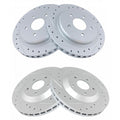 G-Coated Slotted and Drilled Front and Rear Brake Rotor Set