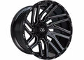 TIS 554 Milled Gloss Black 20x10