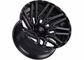 TIS 554 Milled Gloss Black 20x10