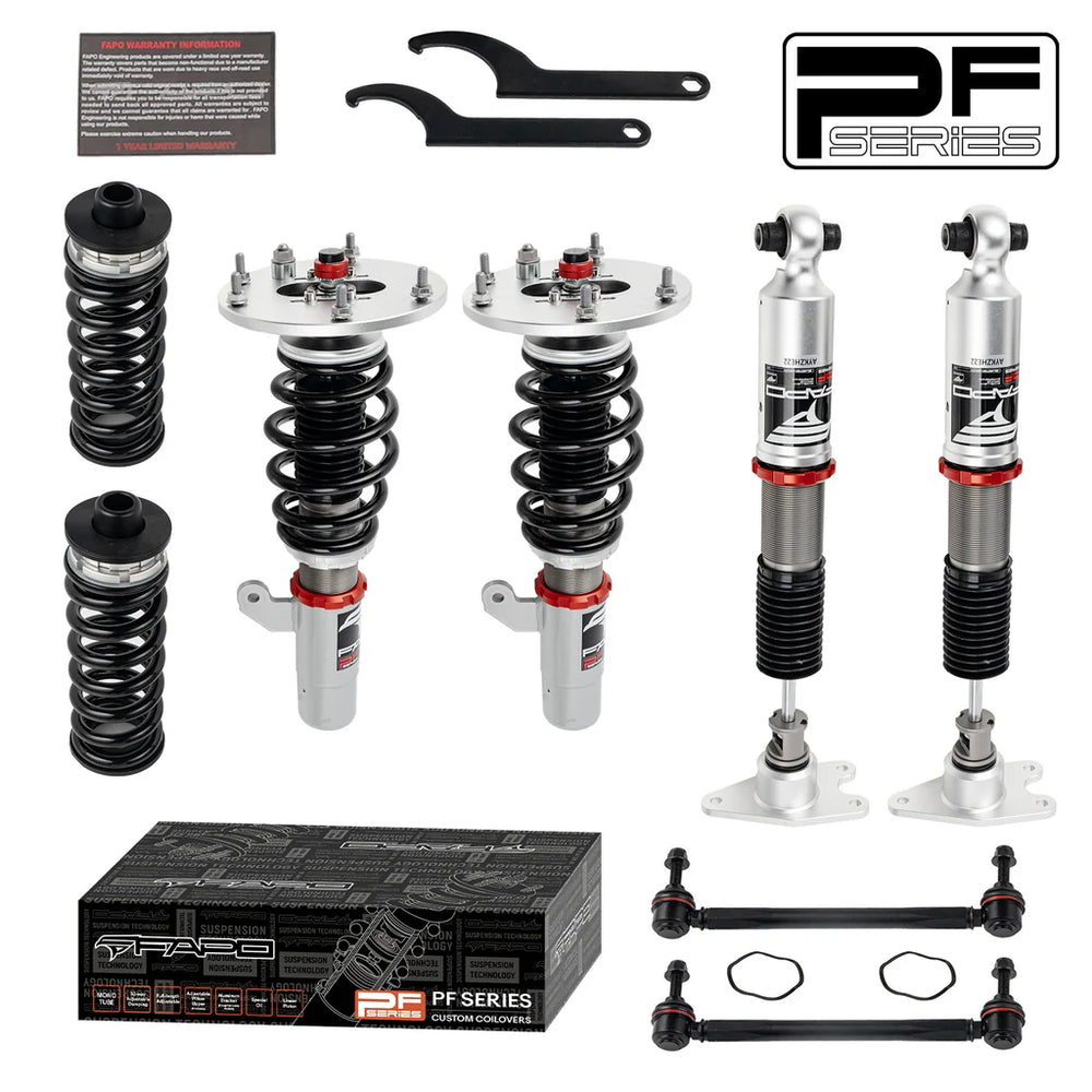 Mono-Tube Coilovers with Adjustable Ride Height and Pre-Load