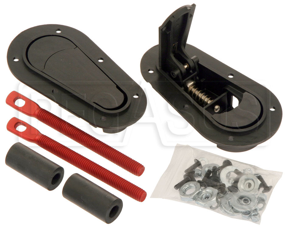 Plus Flush Mount Hood Pins with Key Lock