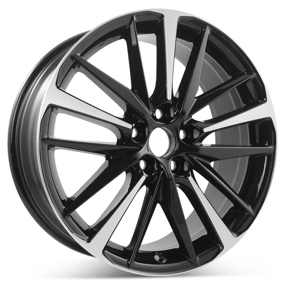 19x8 Machined with Black Alloy Wheel
