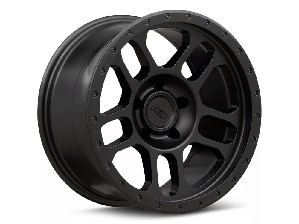 Trux 17x9 -12mm Matte Black Simulated Beadlock Wheel