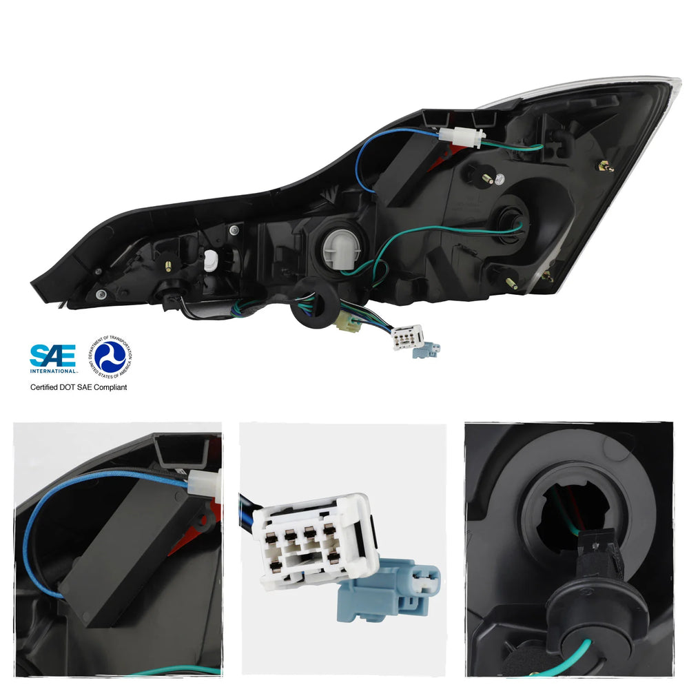 3D LED Tail Lights Midnight Black