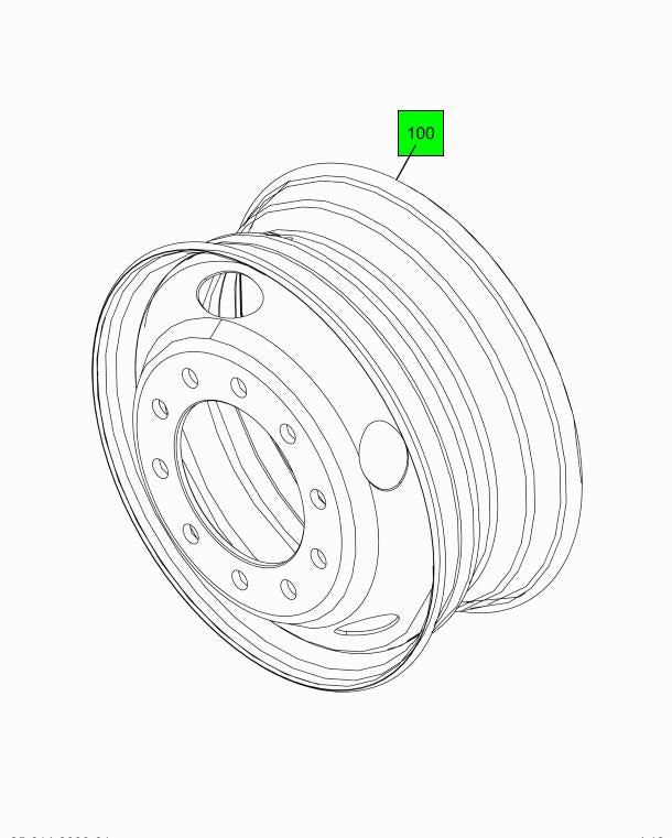19.5" x 6.75RW Aluminum Wheel