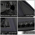 C-Shaped LED DRL Sequential Headlights with Smoked Lens