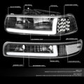 LED DRL Headlights, Black Housing, Clear Lens