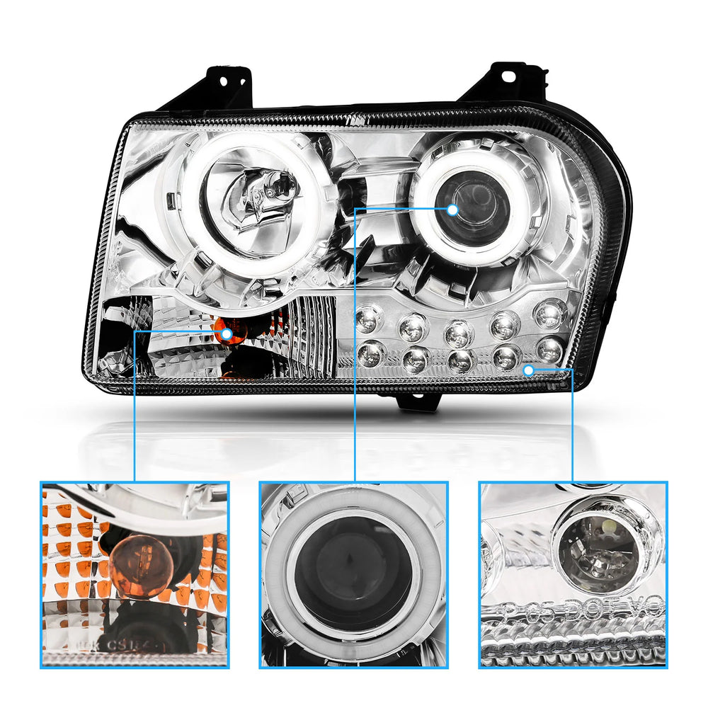 Projector Headlights with Halo LED