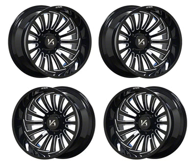 Alexander 20x12 Gloss Black Milled Edge Multi-Spoke Wheel