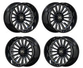 Alexander 20x12 Gloss Black Milled Edge Multi-Spoke Wheel