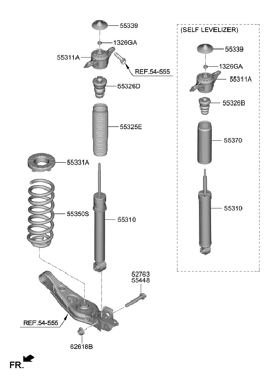 Rear Shock Absorber with Self-Leveling for Kia Telluride