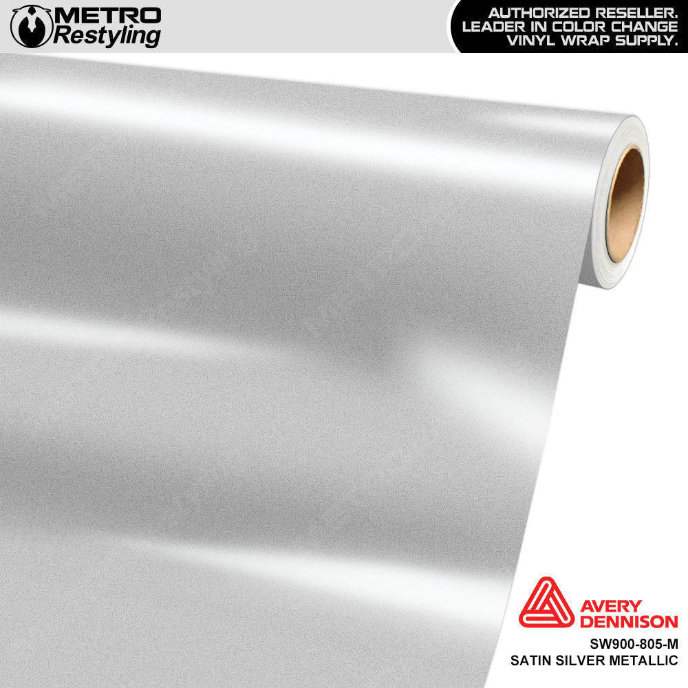 Satin Silver Metallic Dual-Layer Cast Vinyl Wrap Film