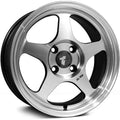 AV8 15x7 4x100 +35 Black Machined Face Alloy Wheel