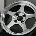 AV8 15x7 4x100 +35 Black Machined Face Alloy Wheel