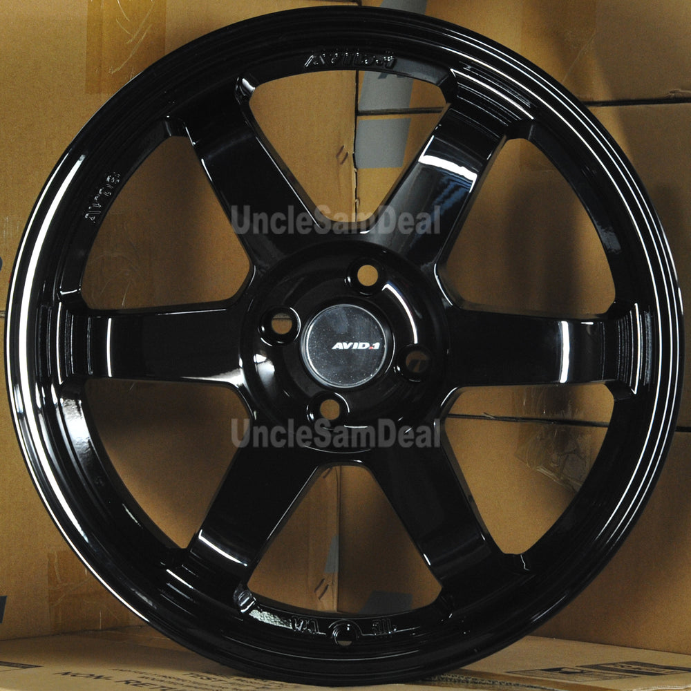 AV-06 17x8 +35mm 4x100 73.1mm Gloss Black Wheel