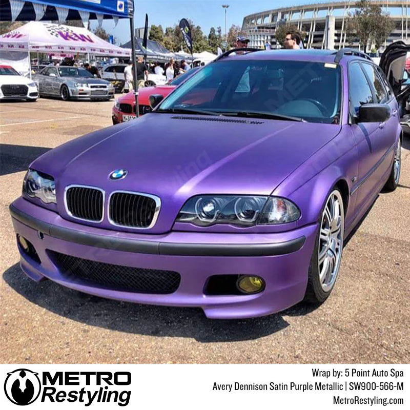 SW900 Satin Purple Metallic Vinyl Wrap