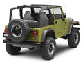 ~(5 lbs. 29X5X5)~ Sun Bikini Top Black Diamond Jeep 97-06 Wrangler; Targa style