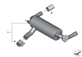 M Exhaust System with Dual 80mm Chrome Tips