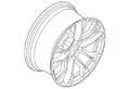 21" x 10.5" Style 809M Front Alloy Wheel