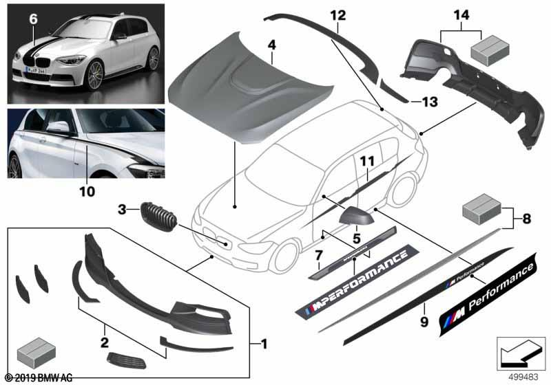 M Performance Front Left Grille Trim
