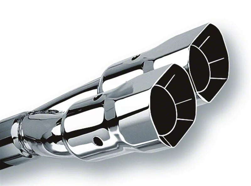 Dual Square Angle-Cut Exhaust Tip