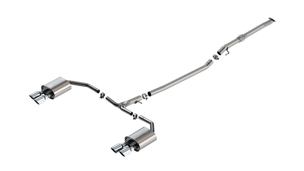 S-Type Cat-Back Exhaust System with Dual 4-Inch Bright Chrome Tips