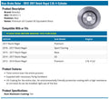 Rear Disc Brake Rotor with UV Coating