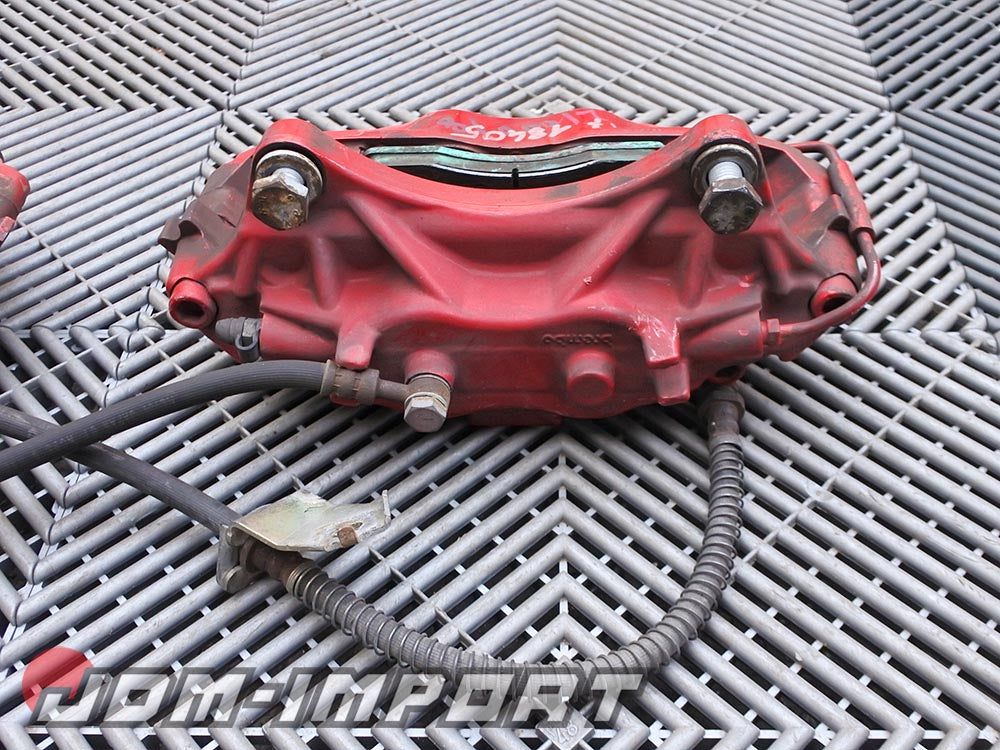 4pot Front Brake Caliper Set with Used Pads and OEM Lines